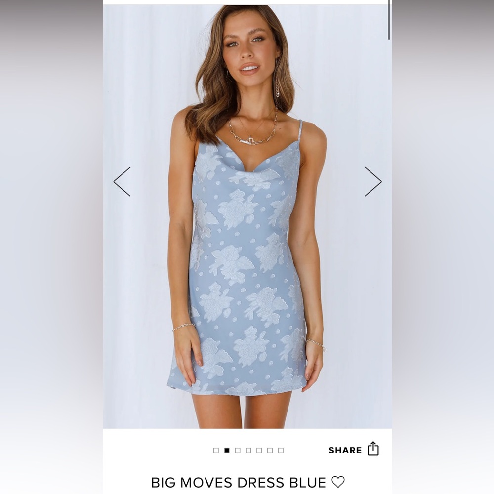 Hello Molly BIG MOVES DRESS BLUE. Size small